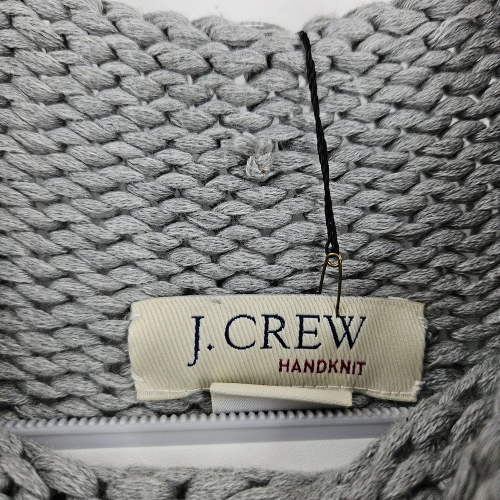 Vintage J. Crew Rollneck Handknit Sweater Gray Fisherman NWT Oarsman L